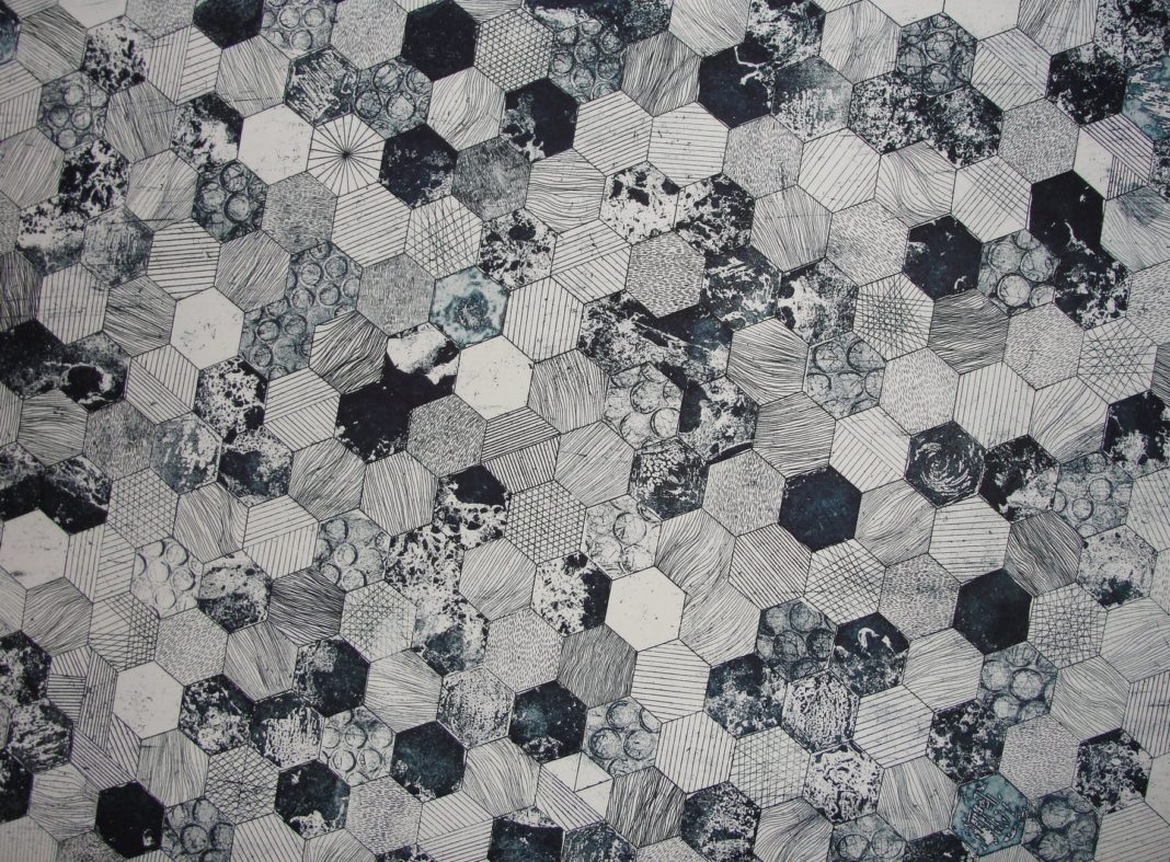 pexels-photo-691710 gray and black hive printed textile